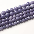 8mm 45pcs Natural Purple Angelite Stone Beads Lavender Gemstone Round Loose Beads for Jewelry Making DIY Bracelet Necklace Earrings - color: Purple Angelite Stone Beads, size: 8mm