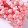 90pcs 4mm Natural Pink White Persian Jade Gemstone Beads Round Loose Spacer Beads for Jewelry Making DIY Bracelets Necklaces 15" (Pink Persian Jade, 4mm) - color: Pink Persian Jade, size: 4mm