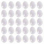 Craftdady 200Pcs Transparent Oval Glass Cabochons 20x15mm Clear Glass Flat Back Dome Tile Cabochon Covers for Photo Pendant Jewelry Making - color: Transparent Clear, size: 20x15mm Oval
