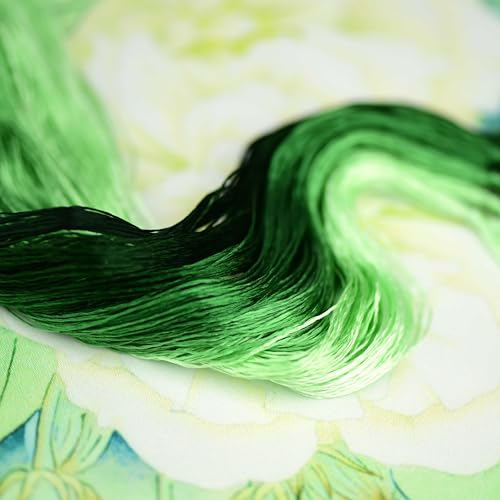 8 Skeins Mulberry Silk Floss Embroidery Thread Floss-Cross Stitch Threads China Silk Woven Jewelry Threads DIY Sewing Kits (19) - color: 19