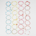 Twinfree Bohemia Beaded Bracelet for Women, Polymer Clay Stretch Bracelets - color: color 25