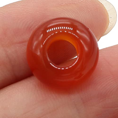 QSLLER Natural Semi-Precious Stone Large Hole Loose Beads Abacus Shape Fashionable Opal Amethyst Unakite Rose Quartz Charm Beads for Making Necklace Bracelet - color: 8x14mm