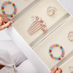 12 Pack 1 Grid Velvet Jewelry Trays, Stackable Jewelry Drawers Organizer Inserts, Beige Jewelry Storage Display Trays for Necklace, Earring, Ring, Bracelet, 8x4.6x0.91 Inches