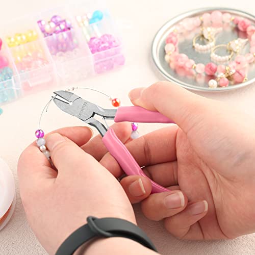 4-Inch Side Cutters for Jewelry Making Diagonal Cutting Pliers Wire Cutters Diagonal Side Cutting Pliers Mini Jewelry Making Tool Jewelry Plier for Wire, Zip Ties, Crafting - style: Diagonal Cutting Pliers
