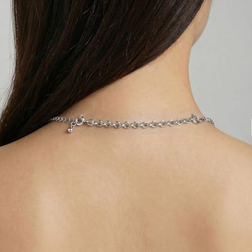 FAMARINE Gold Silver Necklace Extender Chains for Women - color: silver B