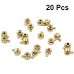 20Pcs Gold Plated Brass Rondelle Spacer Beads 3mm for DIY Bracelet Necklace Jewelry Making - color: Gold