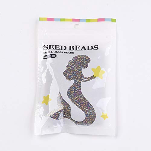 Craftdady 12/0 Metallic Glass Seed Beads 2x1.5mm Colorful Round Loose Pony Beads About 5000Pcs for Jewelry Making Hole: 0.5mm - color: Metallic Colorful, 2x1.5mm