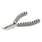 The Beadsmith Bent Chain Nose Pliers – Zebra Print Line – 5 inches (127 mm) – Comfortable Handle with Double Leaf Springs – Jewelry Making Tool for Creating Bracelets, Earrings and Necklaces - size: bent chain nose - 5"