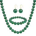 Gemstone Beaded Necklace for Women, Trendy 18K Gold Plated Hematite Natural Stone Bead Choker, Boho Handmade Summer Beach Necklaces for Women Everyday Western Jewelry Gifts - color: Green Agate