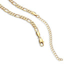 PAVOI 14K Gold Plated Curb Paperclip Box Sphere Bead Snake Herringbone and Figaro Chain Adjustable Necklace - style: Figaro-L