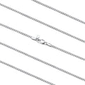FaithHeart Mens Black/Silver/Gold Stainless Steel Flat Box Link Chain Necklace, Stylish 2/4/6/8mm Width Box Chains Necklaces for Men Non Tarnish Hip Hop Chain Jewelry Gifts,14"-30" Length - color: 2mm Width-Classic Silver, size: 30 Inches Length