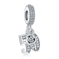 S925 Bead Dangle Charms for Bracelets Necklaces, Compatible with Pandora - style: Number 50 Charm Dangle