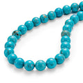 BEADIA Natural Blue Turquoise Stone Round Loose Semi Gemstone Beads for Jewelry Making 8MM 44PCS - color: Blue Turquoise, size: 8mm