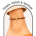 Amazing Gemstone Crystal Anklet Ankle Bracelets for Women - Waterproof Beaded Healing Crystal Anklets, Plus Size Chakra Gemstone Bead Anklet - color: Mookaite, style: Hand Knotted