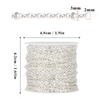 33 Feet Silver Satellite Cable Chains Roll, 2MM Silver Plated Brass Ball Beaded Cable Link Chains Spool Bulk for Jewelry Making DIY Craft - color: 3.0mm beads silver satellite cable chain