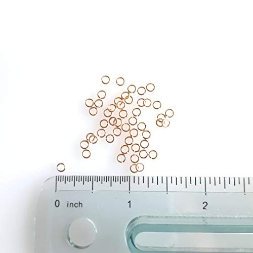 50pcs 14/20 Gold Filled Round Open Jump Rings 3.3MM OD, 2.0MM ID 22 Gauge by CRAFT WIRE - color: 22 Gauge, size: 3.3MM