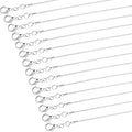PAXCOO 25 Pack Chains for Jewelry Making, Necklace Chains Bulk Silver Plated Snake Chains for Necklace Jewelry Making, 1.2 mm - size: 22 Inches