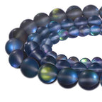 38PCS 10mm Natural Gray Mystic Aura Quartz Gemstone Frosted Matte Titanium Round Loose Spacer Beads 15 inch Full Strand Crystal Healing Power Quartz - color: Grey Mystic Aura, size: 10mm