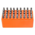 HARFINGTON 36pcs Metal Stamping Kit 5/64" (2mm) Steel Uppercase Letter and Number Punch Set (A-Z / 0-8 / "&" Symbol) Punch Press Tool with Case for Imprinting Metal Plastic Wood Leather - size: 5/64"