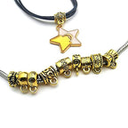 100 pcs Antique Gold Clasp Bail Beads Charms,Bail Tube Beads, Loose Spacer Bead,Bead Hanger Charm for Jewelry Making DIY Necklace Bracelet (M671) - color: M671
