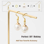 Hypoallergenic Earring Hooks 500 PCS/75 Pairs, Earring Making kit,Ear Wires Fish Hooks with Jump Rings and Clear Silicone Backs Stoppers - color: Gold, size: 500pcs
