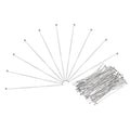 PATIKIL 500Pcs Flat Head Pins for Jewelry Making 50mm Stainless Steel Flat Head Pins Jewelry Head Pins for Craft Earring Bracelet Necklace Pendant Supplies 22 Gauge Silver - size: 50mm