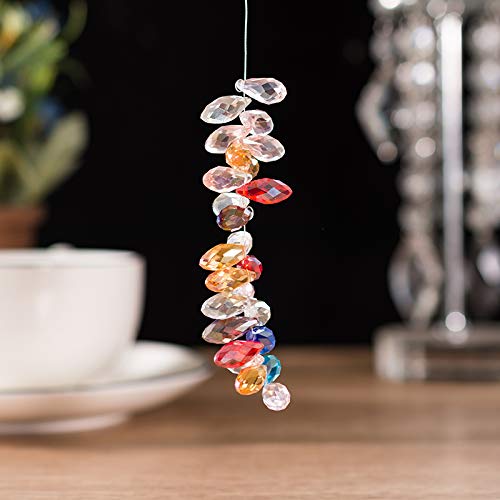 Lot 90pcs Glass Teardrop Beads - LONGWIN 8x18 Crystal Oval Shaped Beads Jewelry Making Supply for DIY Projects, Bracelets, Necklaces, Earrings - color: 8x18mm oval beads