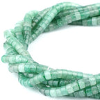 Natural Green Aventurine Heishi Spacer Beads Loose Semi Precious Flat Round Gemstone Disc Shape Stone for Beading Jewelry Making 4x2mm 15.5" - color: Green Aventurine
