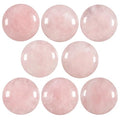 moonsix 10PCS Round Rose Quartz Cabochons Flatback CAB Gemstone Beads Crystal Flat Stone for DIY Craft Jewelry Making, 22mm - color: pink, size: 22mm