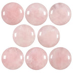 moonsix 10PCS Round Rose Quartz Cabochons Flatback CAB Gemstone Beads Crystal Flat Stone for DIY Craft Jewelry Making, 22mm - color: pink, size: 22mm