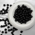 Jabrand 145pcs Glass Beads, 8mm Glass Beads for Barcelet and Jewelry Making DIY Crafts (Black) - color: Black