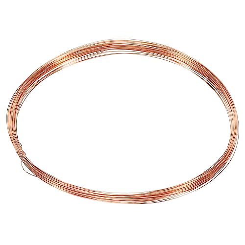 PATIKIL 32.8 Feet Solid Bare Copper Wire, 29 Gauge 99.9% Pure Copper Wire 0.3mm Soft Beading Wire Metal Plant Stem Ties for Jewelry Craft (10m) - size: 0.3mmx10m