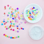 450 PCS Acrylic Star Shape Beads AB Colors Loose Pony Spacer Beads with Hole for Jewelry Making Necklace Earring Key Chains DIY Projects(Royal Blue AB) - color: Royal Blue AB