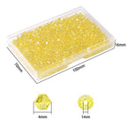 1000pcs Crystal Glass Beads 4mm Bulk Faceted Bicone Spacer Beads for DIY Jewelry Making - color: Lemon Yellow AB, size: 4mm