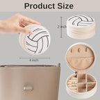 24-Pack Volleyball Travel Jewelry Case Round Volleyball Stuff Portable Jewelry Organizer Storage Case for Team Athletes & Sports Enthusiasts Christmas Events & Milestones - style: Volleyball-24