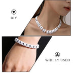 1000Pcs Square White Acrylic Number Beads Cube Number Beads 0-9 for Jewelry Making DIY Necklaces Key Chains Bracelets (6x6mm) - color: White Mixed Black Number 0-9