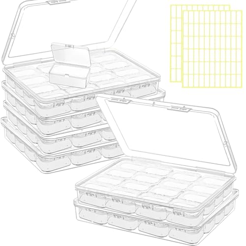 102pcs Bead Storage Containers, Bead Organizer Boxes And Craft Storage Boxes For Bracelet Making Diy Jewelry Craft Nails, Bracelets, Jewelry, Diamonds, Clay Beads, Screws(6 Pack 96pcs) - color: 6 Pack 96pcs(1.93x1.65x0.95inch)