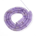 1 Strand Natural White Jade Rondelle Beads Strands Dyed Gemstone Beads Spacers for Jewelry Making Bracelets Necklace DIY Crafts 4.5x2.5~3mm 14.5" About 142~148pcs/strand Medium Purple - color: Medium Purple