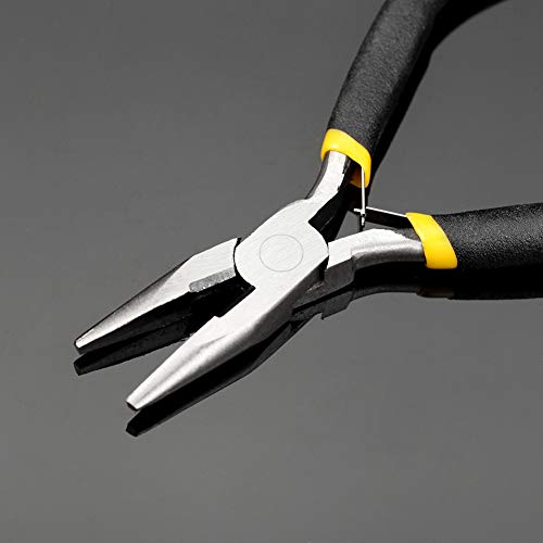 SPEEDWOX Chain Nose Pliers Long Nose Pliers 5 Inches Mini Wire Cutter for Hard to Reach Confined Areas Smooth Jaws Beading Work Hobby Jewelry Making Repairing Tools - size: Long Nose with Cutter