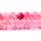 Blood Red Persian Jade Stone Beads Jewelry Making DIY Bracelet Necklace Jewelry Making 1 Strand 15.5inch 31PCS 12MM - color: Blood red Persian jade, size: 12MM
