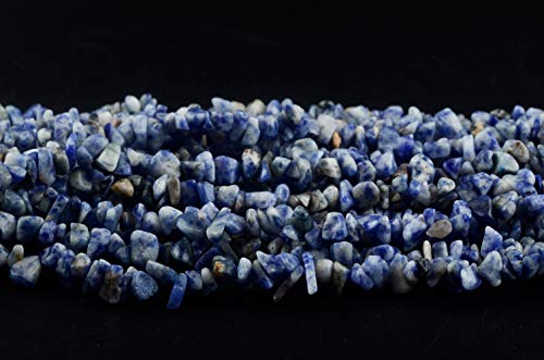 Natural Chip Stone Beads Lapis Lazuli 5-8mm About 400 Pieces Irregular Gemstones Healing Crystal Loose Rocks Bead Hole Drilled DIY for Bracelet Jewelry Making Crafting (5-8mm, Lapis Lazuli) - color: Lapis Lazuli