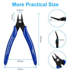 Ainiv Wire Cutters, 4PCS Spring-loaded Side Cutters Flush Cutters, Diagonal Cutters Precision Side Cutters, Diagonal Cutting Pliers in CRV Steel, Heavy Duty Cutting Pliers for Electrical, Homes - color: Blue Wire Cutter-4pcs, size: 4pcs