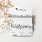 Healing Crystal Bracelets for Women 2 PCS 6mm Natural Stone Bracelet Stretch Crystal Beaded Bracelets Handmade Gemstone Bracelet Jewelry Gifts Christmas Gifts for Women Girls - style: howlite