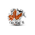 MULA 925 Sterling Silver Charms for Bracelets and Necklaces Lipstick and Bag Dangle Pendants Tower Camera Beads Jewelry Charms for Women - color: Maple Leaf