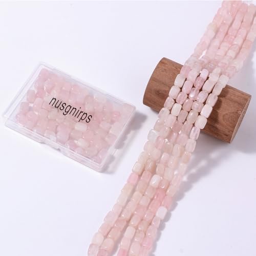 Natural Large Rose Quartz Cube Stone Beads 8x11mm 38cm/str Loose Semi Gemstone Stone Square Beads for Making Bracelets Necklace - color: Rose Quartz