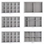 Watpot Acrylic Jewelry Box with 6 Drawers, Clear Earring Storage Organizer Display Case for Women Girls, Gray - color: Gray 6 Layers