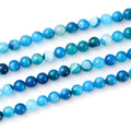 6mm 60pcs DIY Natural Blue Striped Agate Stone Beads Round Healing Crystal Gemstone Loose Beads for Jewelry Making Handmade Bracelet Necklace - color: Blue Striped Agate, size: 6mm