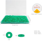 4100 Pcs Green Clay Beads Bracelet Making Kit, 6mm Polymer Spacer Flat Heishi Beads for Jewelry Necklace Earring Making - color: Green