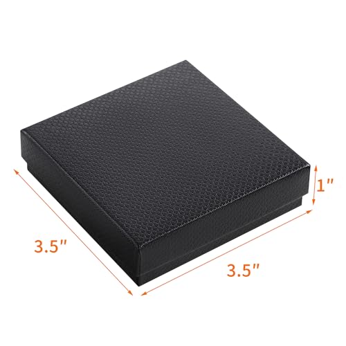 GEFTOL Jewelry Gift Boxes 96 Pack 3.5x3.5x1 Inch Cardboard Jewelry Boxes,Small Gift Boxes for Jewelry Earrings Necklaces Handmade Bangles Bracelets(Black) - color: Black, size: 3.5x3.5x1 Inch (Pack of 96)