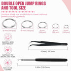 500 Pcs Double Open Jump Rings Kit, Stainless Steel Mini Round Split Craft Jump Keychains Key Ring with Double Loops Connectors for Jewelry Making, Bracelets Necklace Repair, DIY (4, 6, 8, 10, 12mm) - color: 500 Pcs Silver